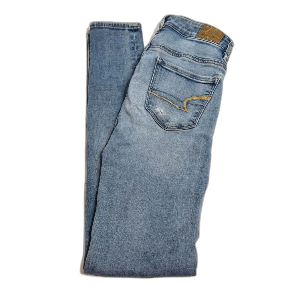 American Eagle Hi-Rise Jegging | Womens Size 0 Long | Next Level Stretch Jeans